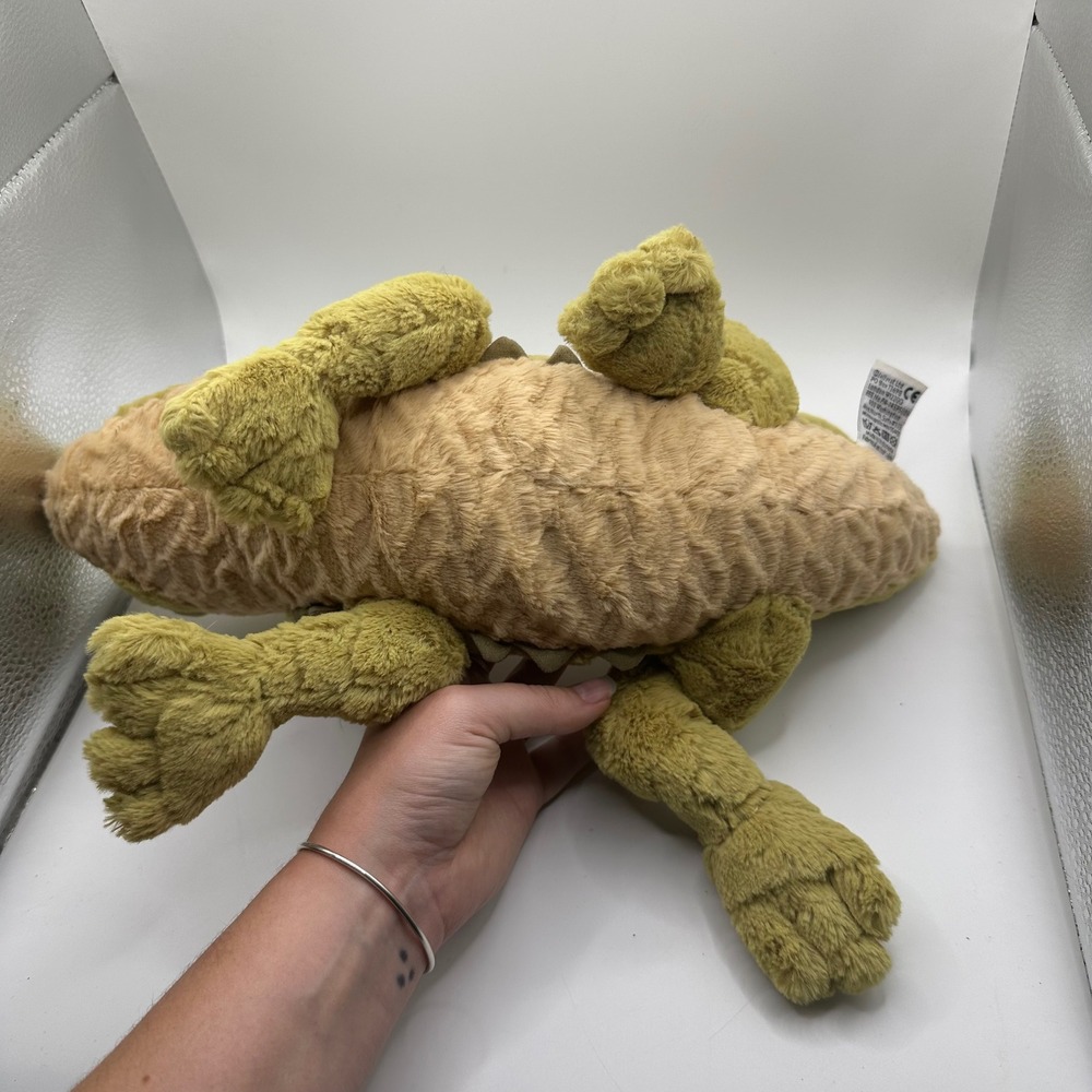Jellycat London Logan Green Textured Lizard Plush Retired Stuffed Toy large - Picture 6 of 6